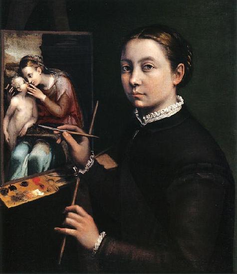 Sofonisba Anguissola Self-portrait at the easel.